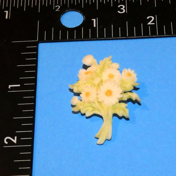 Vintage Seraphim Classics DAISY BOUQUET Brooch Pin 2001 Roman Inc Spring Flowers - Picture 7 of 7